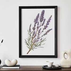 Lavendel Vintage Stil Kräuter Ölgemälde Digitale Kunstwerk | Druck zu Hause | Wandkunst | DRUCKBARE Wandkunst | Digitaldruck | Instant Art