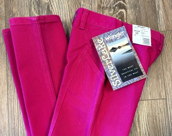 Girl's Vintage Western Silverlake Jeans Bright PINK NWT Girls Size 10 Slim Waist 22 1/2