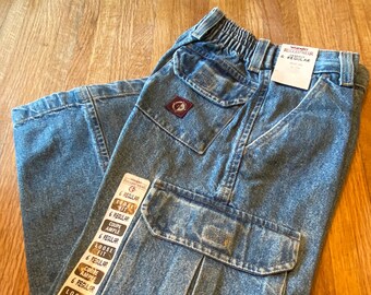 Vintage Wrangler Rugged Wear Carpenter Jeans Boys 6