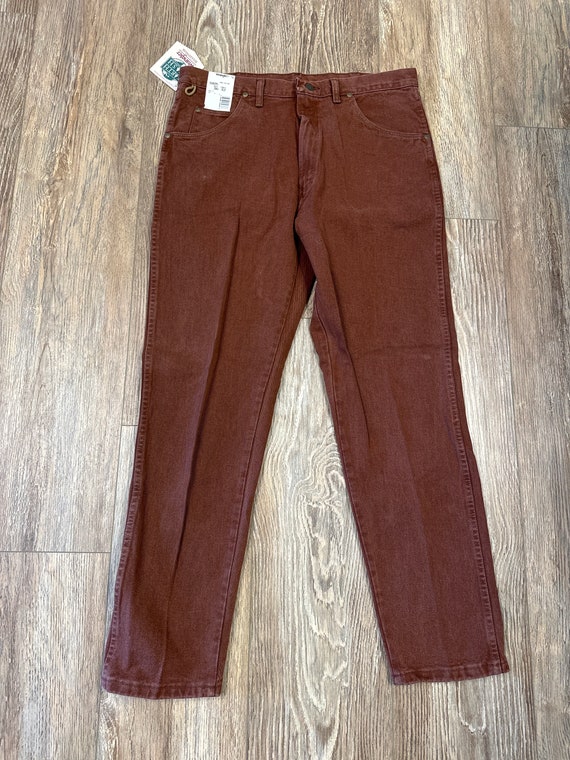 Men's Brown Rugged Wear Jeans Vintage Wrangler NW… - image 6