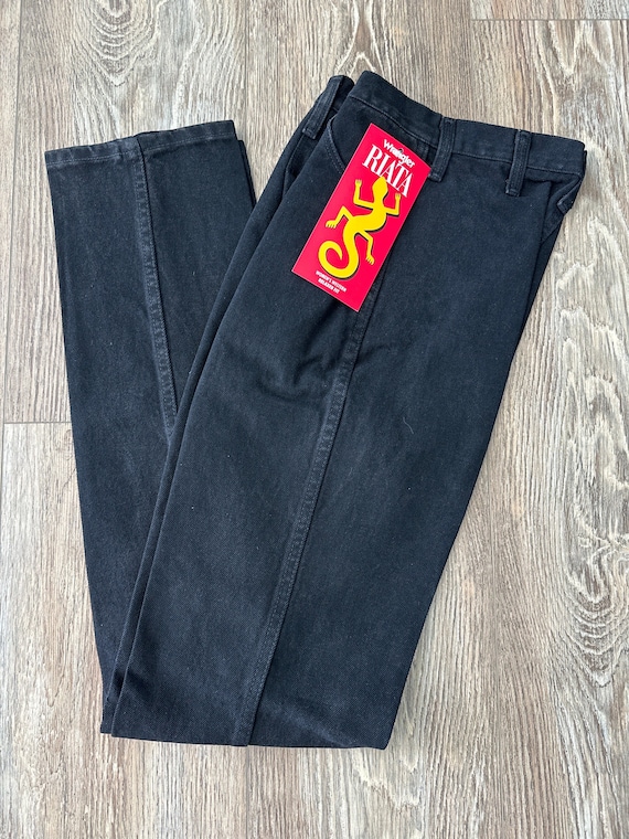NWT Wrangler Vintage Riata BLACK Jeans Size 7/8  W