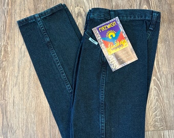 Girl's Vintage Western Silverlake Jeans Dark Turquoise Blue NWT Girls Size 12 Slim Firewash Waist 23 1/2