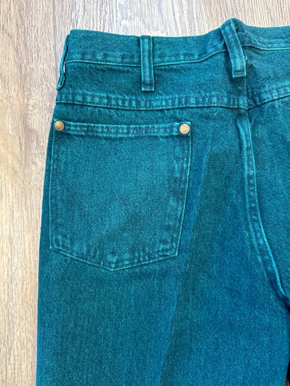 Vintage Over Dyed GREEN Cowboy Cut Wrangler Jeans… - image 7