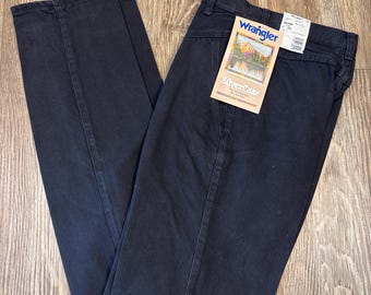 Vintage Wrangler Black Denim Jeans - Silverlake Sheridan - Size 7/8, 36" Length