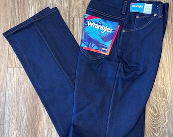 Vintage Wrangler Jeans: Blue Stretch Denim, Size 12 x 32, Made in USA NWT