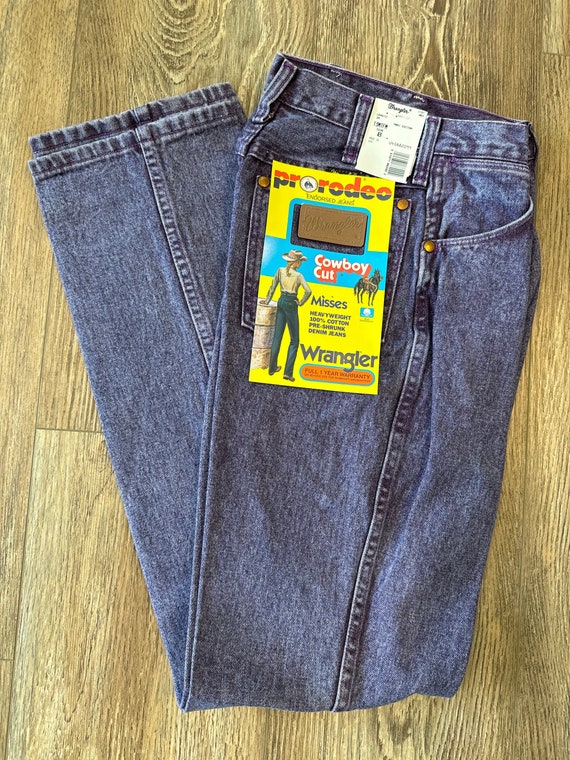 Vintage PURPLE Cowboy Cut Wrangler Jeans NWT Women