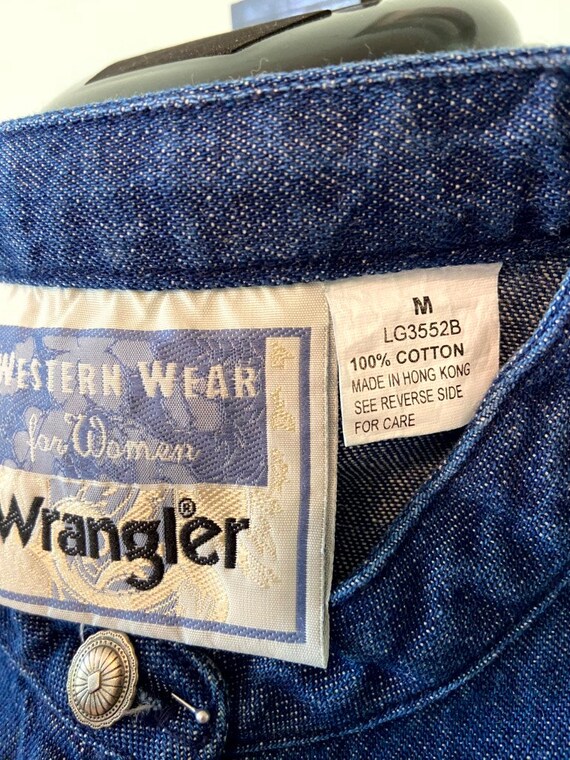 Vintage Wrangler Solid Blue Dress Shirt NWT, Woma… - image 4