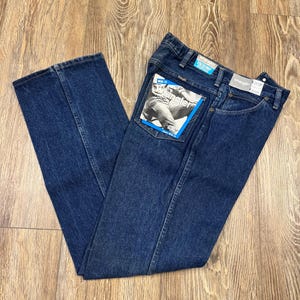Vintage Wrangler Blue Stone Washed Denim Jeans: Men's, 34x34 NWT Bild 1