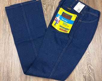 Vintage Wrangler Blue Denim Bootcut Jeans: Women's Size 10x32, NWT, Made in USA