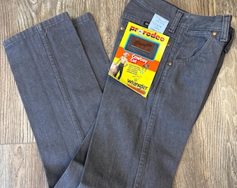 Vintage Wrangler Cowboy Cut Jeans: Girl's Gray Denim, Size 10 Slim