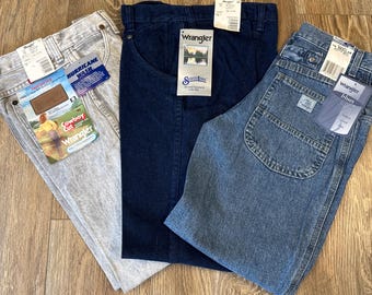 Vintage Wrangler Girls Jeans Lot (3): Hurricane Wash, Buckle Back, USA Made