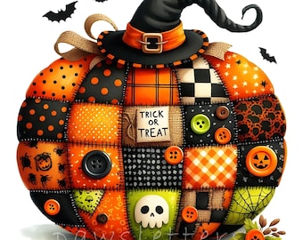 10 JPG Watercolor Halloween pumpkin, Halloween clipart, Autumn clipart, Spooky Season Halloween crafts, Halloween printable, Pumpkin clipart