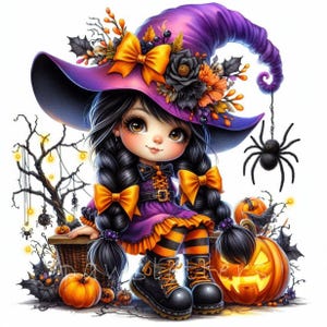 Halloween Gnomes Clipart | Set of 10 | High Quality 300 DPI JPEGs | Spooky Gnome Graphics | Halloween Crafts | Printables, Commercial Use