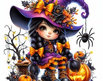 Halloween Gnomes Clipart | Set of 10 | High Quality 300 DPI JPEGs | Spooky Gnome Graphics | Halloween Crafts | Printables, Commercial Use