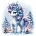 Winter Wonderland Unicorn Clipart | Set of 10 | High Quality 300 DPI ...