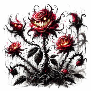 Vampiric Rose Vines | Set of 10 | High Quality 300 DPI Jpegs | Spooky ...
