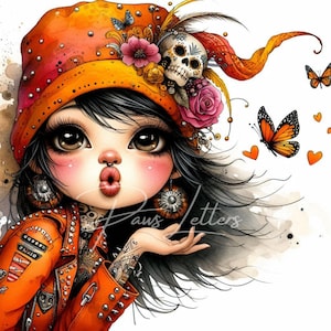 10 JPG Watercolor romantic gnome, Whimsical art halloween gnome clipart, Spooky season halloween crafts, Halloween printable, Gothic clipart