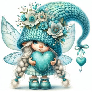 Romantic Fairy Clipart | Set of 10 | High Quality 300 DPI JPEGs | Watercolor Valentines Fairy Clipart | Valentines Day  Gift | Printable Art