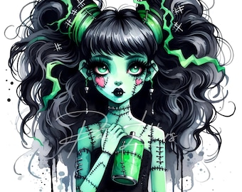 15 JPG Frankenstein Doll Clipart, Gothic Dolls Paper Craft, Spooky Season Halloween Crafts, Junk Journal Supplies, Scrapbook Printable Art