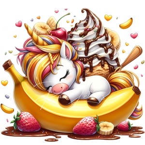 Cute Ice Cream Unicorn Clipart | 10 High-Quality JPGs | Sweet Treat Art | Kawaii Ice Cream Clipart Bundle | Dessert Art | Commercial Use