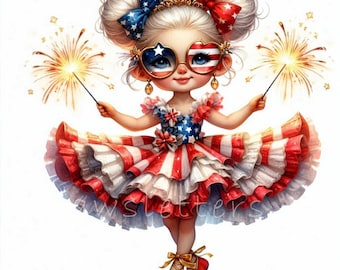 Vaterländisches Gnom-Clipart-Bündel, Vierter Juli amerikanischer Stolz, 4. Juli JPG, Kriegsveteranen-Tag, Gedenktag USA Zwerge, freie kommerzielle Nutzung