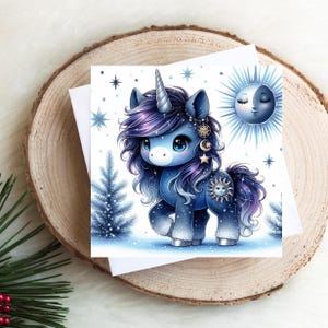 Winter Solstice Unicorn Clip Art 10 High Res Watercolor Jpgs for Junk ...