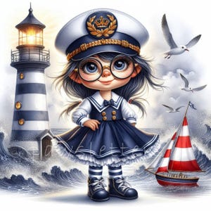 Lot de cliparts gnome patriotique, fierté américaine du 4 juillet, JPG du 4 juillet, Journée des anciens combattants, Memorial Day Sailor Gnomes, usage commercial gratuit