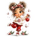 20 Peppermint Christmas Girl & Butterfly Clipart, Whimsical Candy Cane Fashion  Holiday Graphics (JPG Digital Download) product logo