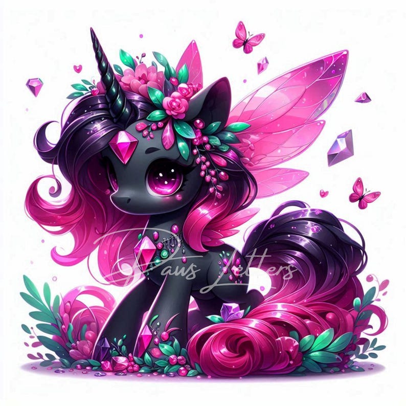 Watercolor Baby Unicorn Clipart 10 High Res Watercolor Jpgs Floral ...
