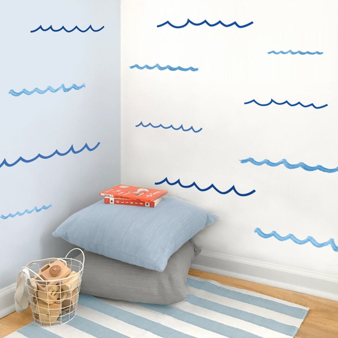 Ocean Waves Wall Decals Etsy Australia