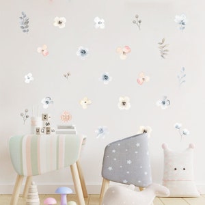 Flower wall decals - Pastel - 2 variants