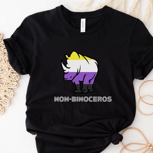 Icke-Binoceros Enby Pride-tröja, rolig Genderfluid-tröja