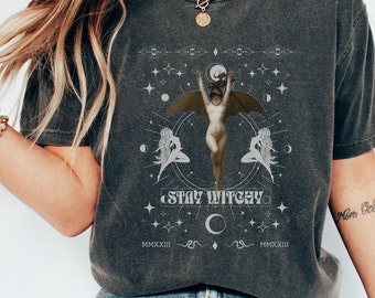 Fierce Enchantress Sapphic Greek Goddesses Tshirt,  Witchy Clothing, Dark Academia, Fairycore