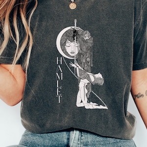 Shakespeare Hamlet T-Shirt - John Austen Illustration - Dark Academia - Skull Tshirt - Book Lover Gift
