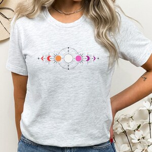 Subtle Lesbian Moon Phases Tshirt, Unisex Shirt, Queer Pride Shirt Gift, Lesbian Pride, Transgender, Non-Binary, Gay,