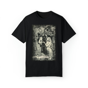Camiseta deusas gregas, camiseta da dríade e da ninfa, carta de tarô dos amantes, presente para amantes de livros imagem 9