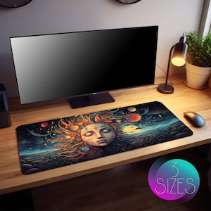 Dreamscape Desk Mat – Extended Gaming Mouse Pad with Stitched Edges