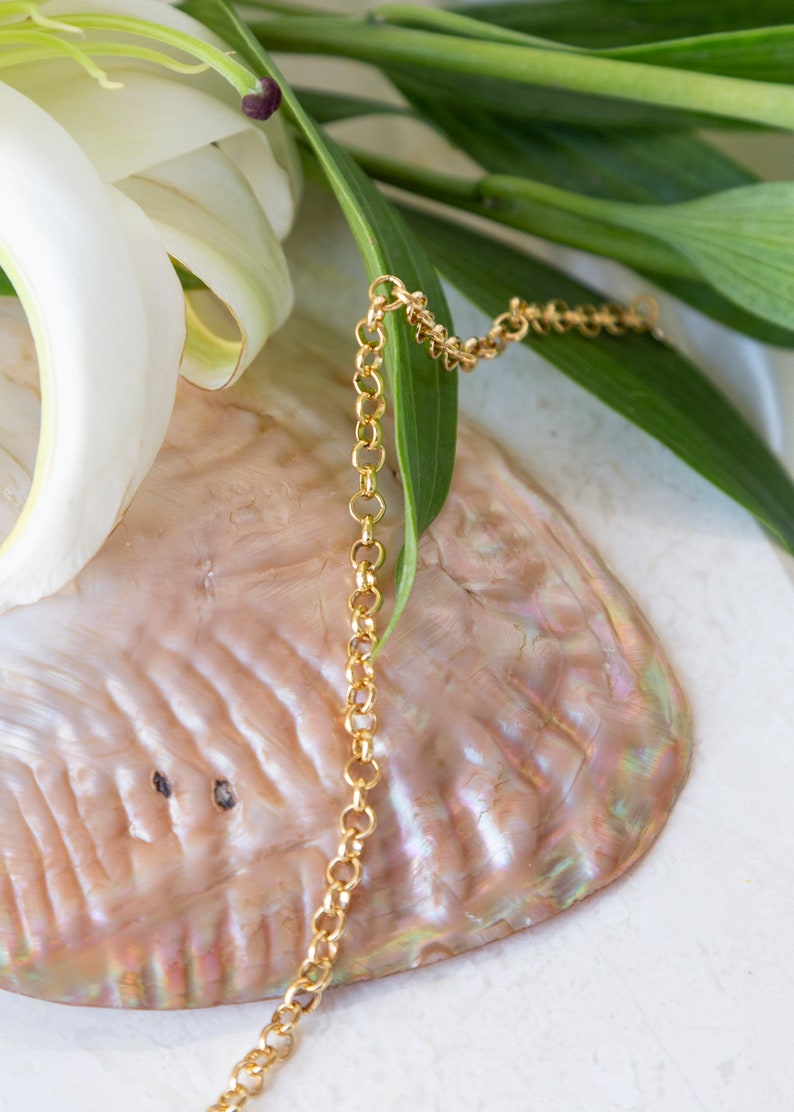 Gold Filled Oyster Necklace With Pearl, Jewelry For Summer, Sea Shell Necklace, Dainty Beach Jewelry, Gold Charm Necklace image 8