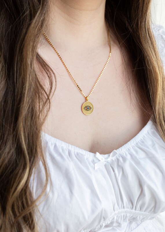 Stoned Evil Eye Pendant Stoned Evil Eye Pendant