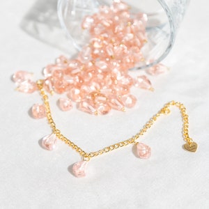 Gold Filled Pomegranate Bracelet, Murano Glass Bracelet, Fruit Jewelry, Dainty Summer Bracelet, Minimalist Pomegranate Jewelry image 5