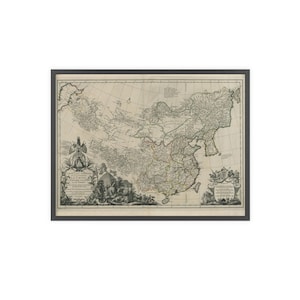 Vintage Beautiful Old Map of China Vintage Map | Asia Vintage Map Wall Art Print | Large Map Print | Home Decor Wall Art