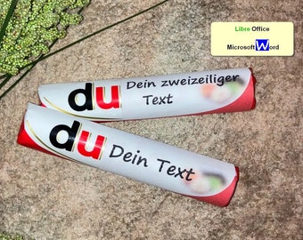 DU bist - personalisierbare unanständige Duplo-Banderole - 8 x Deine Sprüche für Duplo zum Ausdrucken - diskrete Bearbeitung!