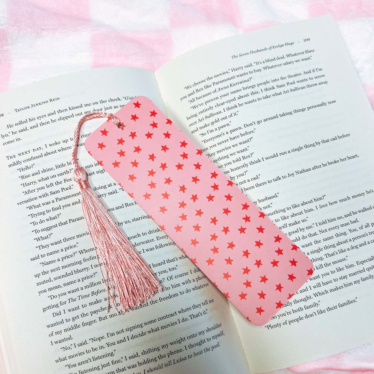 Pink Bookmark Collection, Bookmark With Tassel, Book Lover Gift, Cute ...