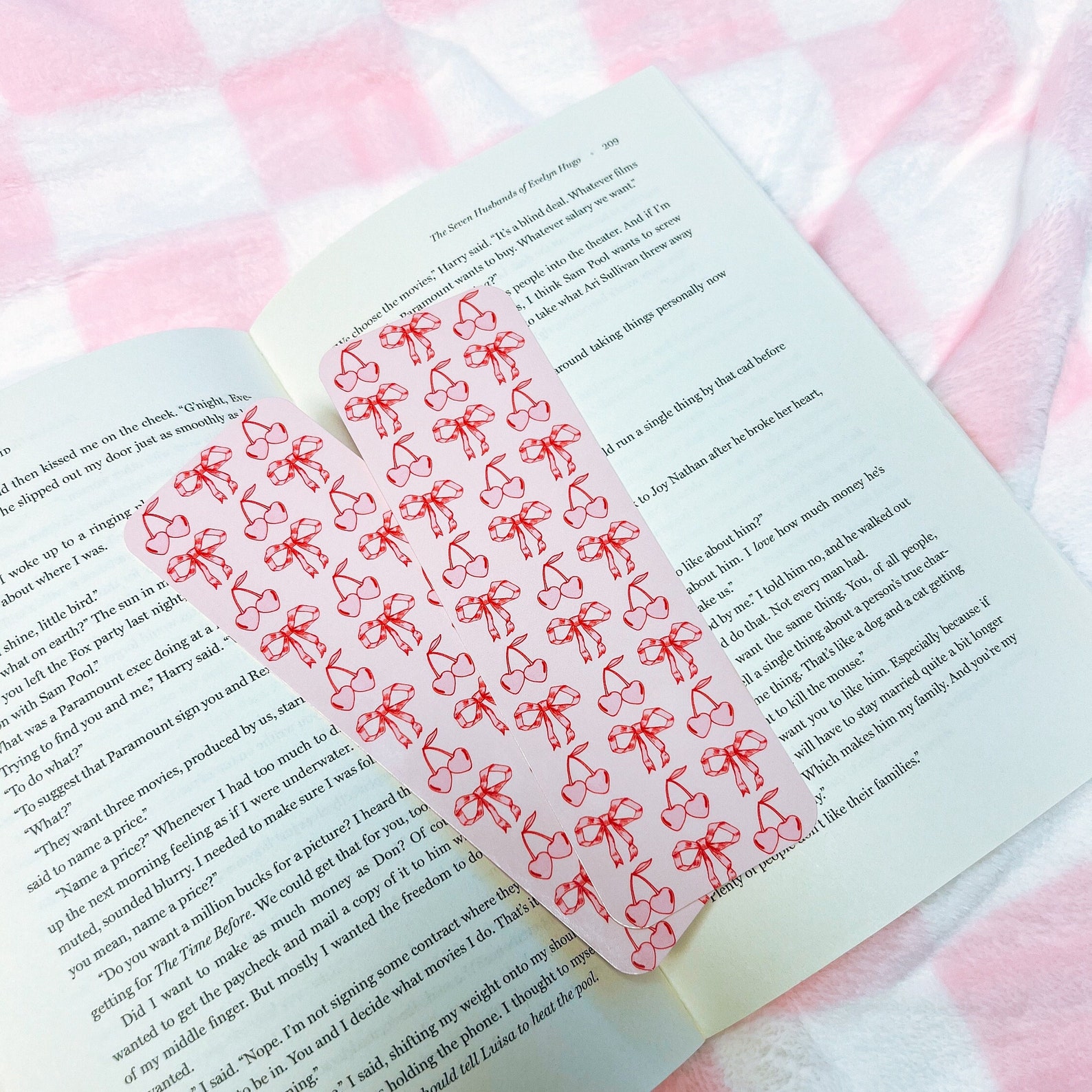 Pink Bookmark Collection, Bookmark With Tassel, Book Lover Gift, Cute ...