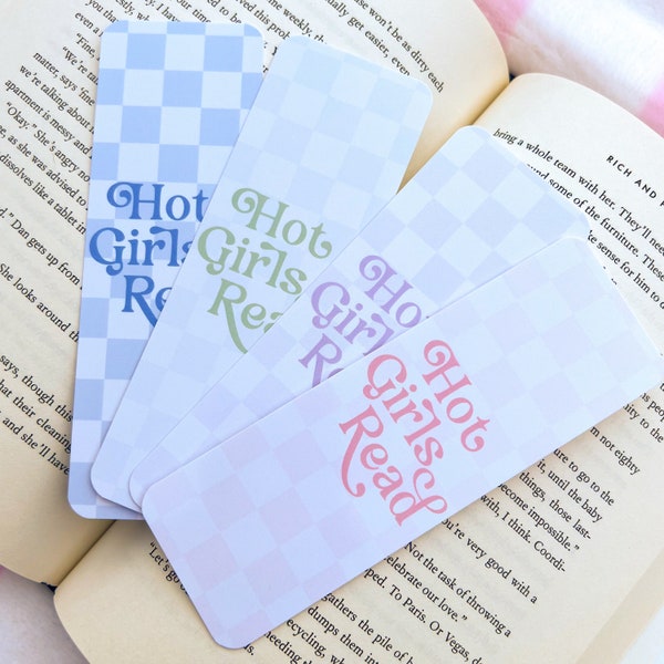 Hot Girls Read Bookmark Bundle, Reader Gift, Cute Bookmarks with Tassels, Bookish, Book Club Gift, Pink Bookmark Collection,