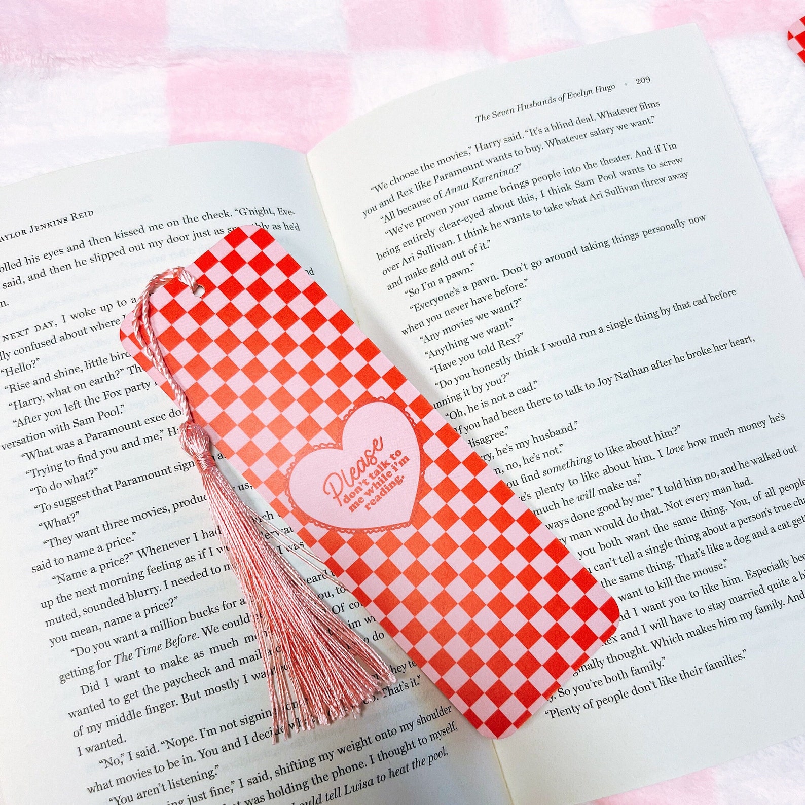 Pink Bookmark Collection, Bookmark With Tassel, Book Lover Gift, Cute ...