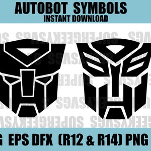 Autobots Symbol SVG Autobots Cricut Cut File 80s Cartoons for Silhouette Gaming PNG for Crafting