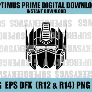 Optimus Prime SVG Autobots Cricut Cut File 80s Cartoons for Silhouette Gaming PNG for Crafting