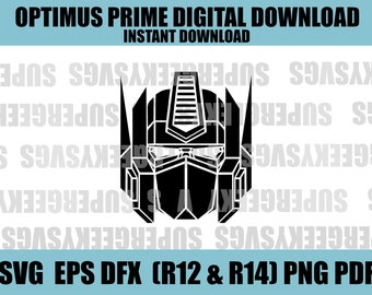 Optimus Prime SVG Autobots Cricut Cut File 80s Cartoons for Silhouette Gaming PNG for Crafting