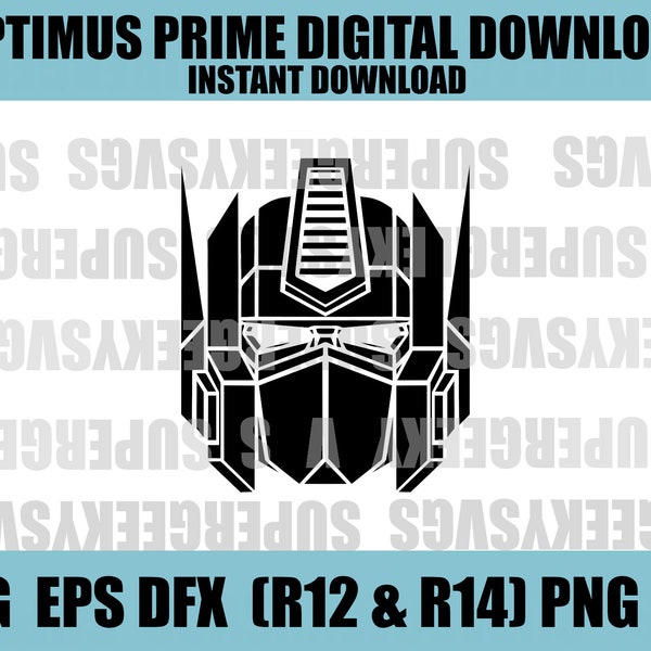 Optimus Prime SVG Autobots Cricut Cut File 80s Cartoons for Silhouette Gaming PNG for Crafting